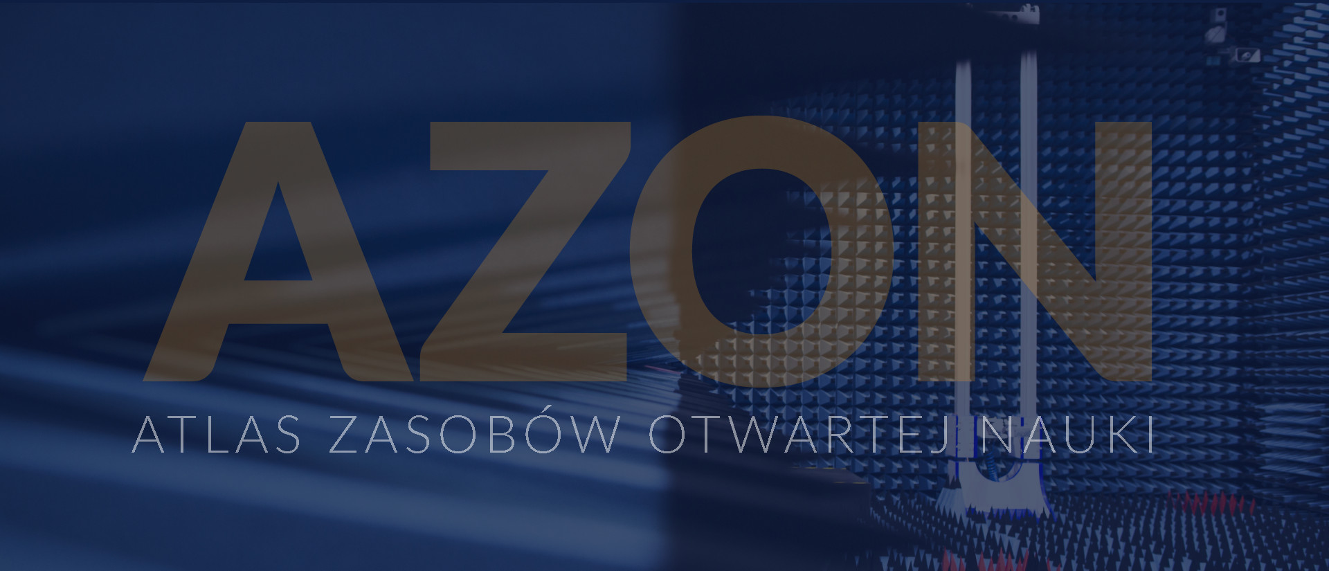 Banner: Napis AZON - Atlas Zasobów Otwartej Nauki